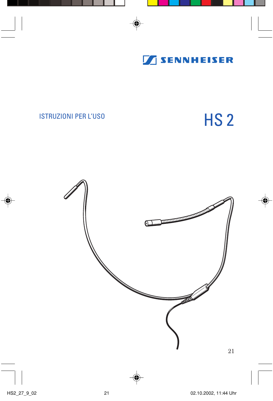 Hs 2 | Sennheiser SP2265FC User Manual | Page 21 / 40