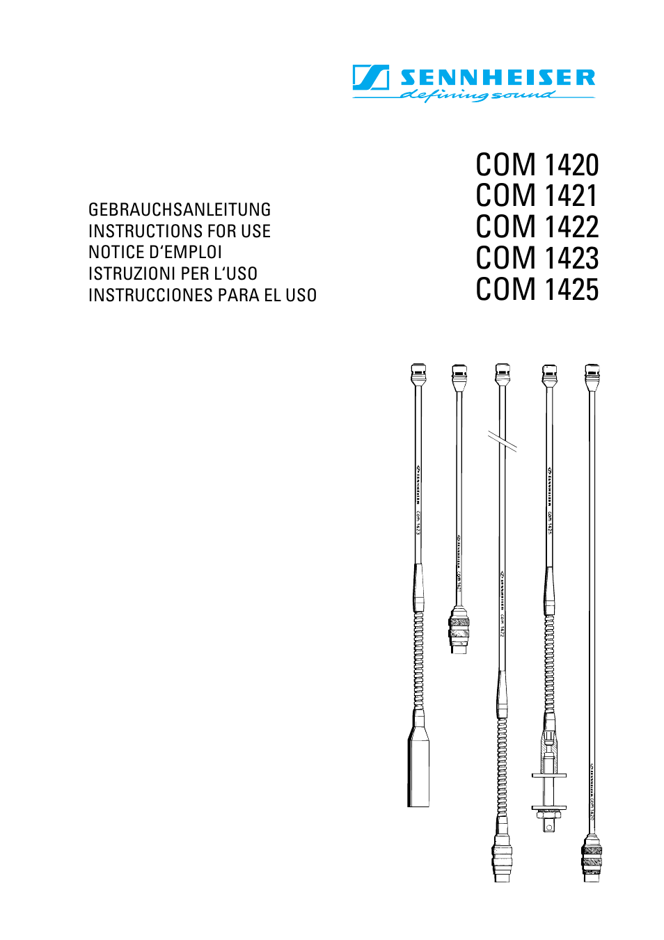 Sennheiser COM 1425 User Manual | 8 pages