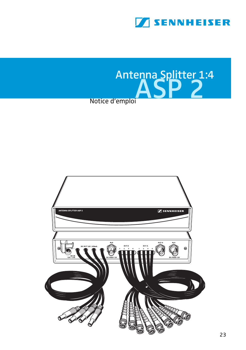 Asp 2_fr, Asp 2 | Sennheiser Antenna Splitter ASP 2 User Manual | Page 25 / 49