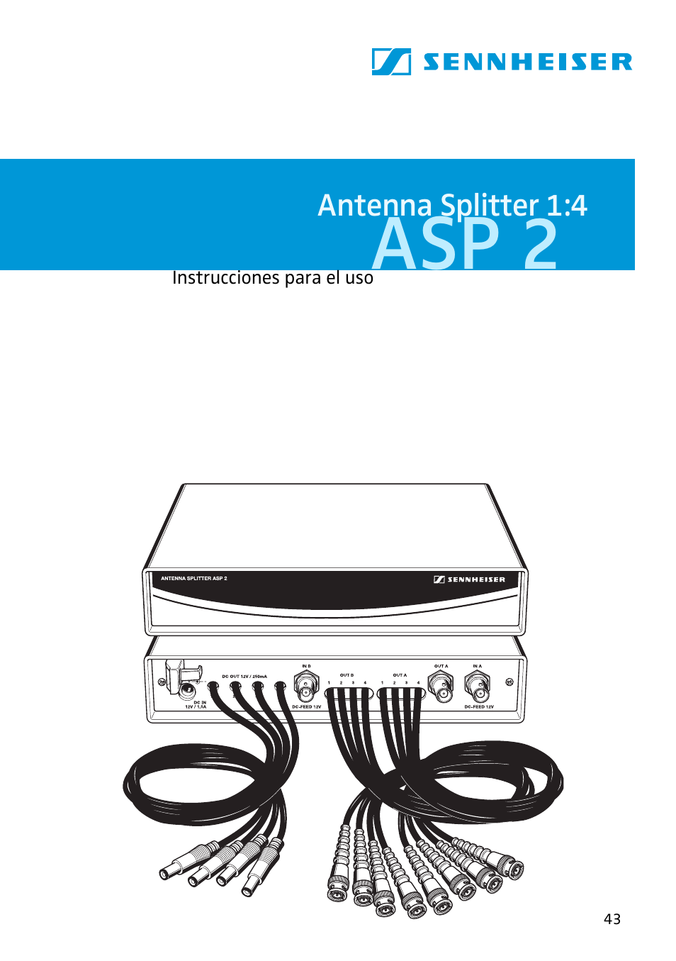 Asp 2_es, Asp 2 | Sennheiser Antenna Splitter ASP 2 User Manual | Page 37 / 49