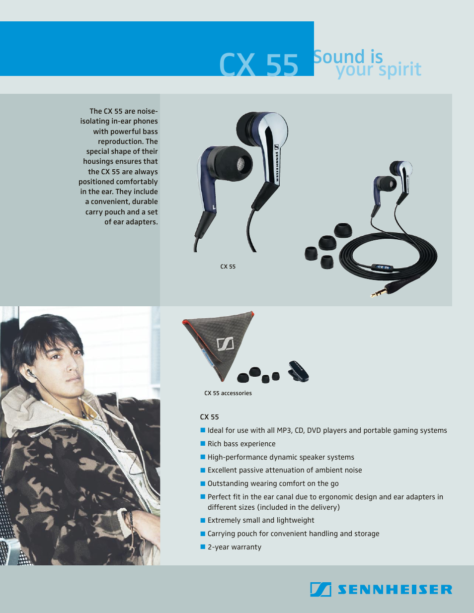 Sennheiser CX 55 User Manual | 2 pages