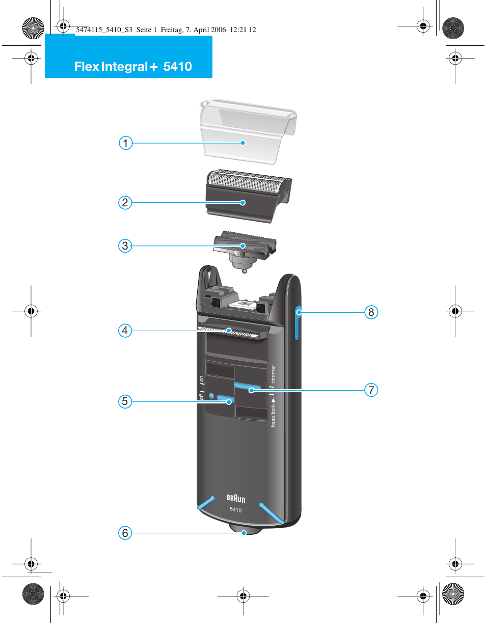 Flex integral | Braun 5410 User Manual | Page 3 / 36
