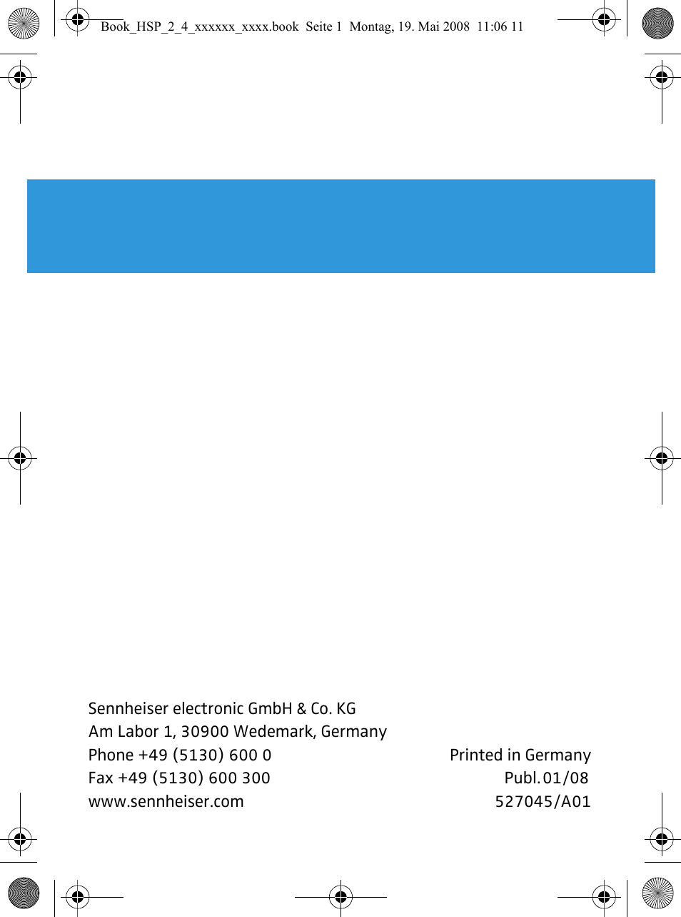 Sennheiser HSP 4  EN User Manual | Page 29 / 29
