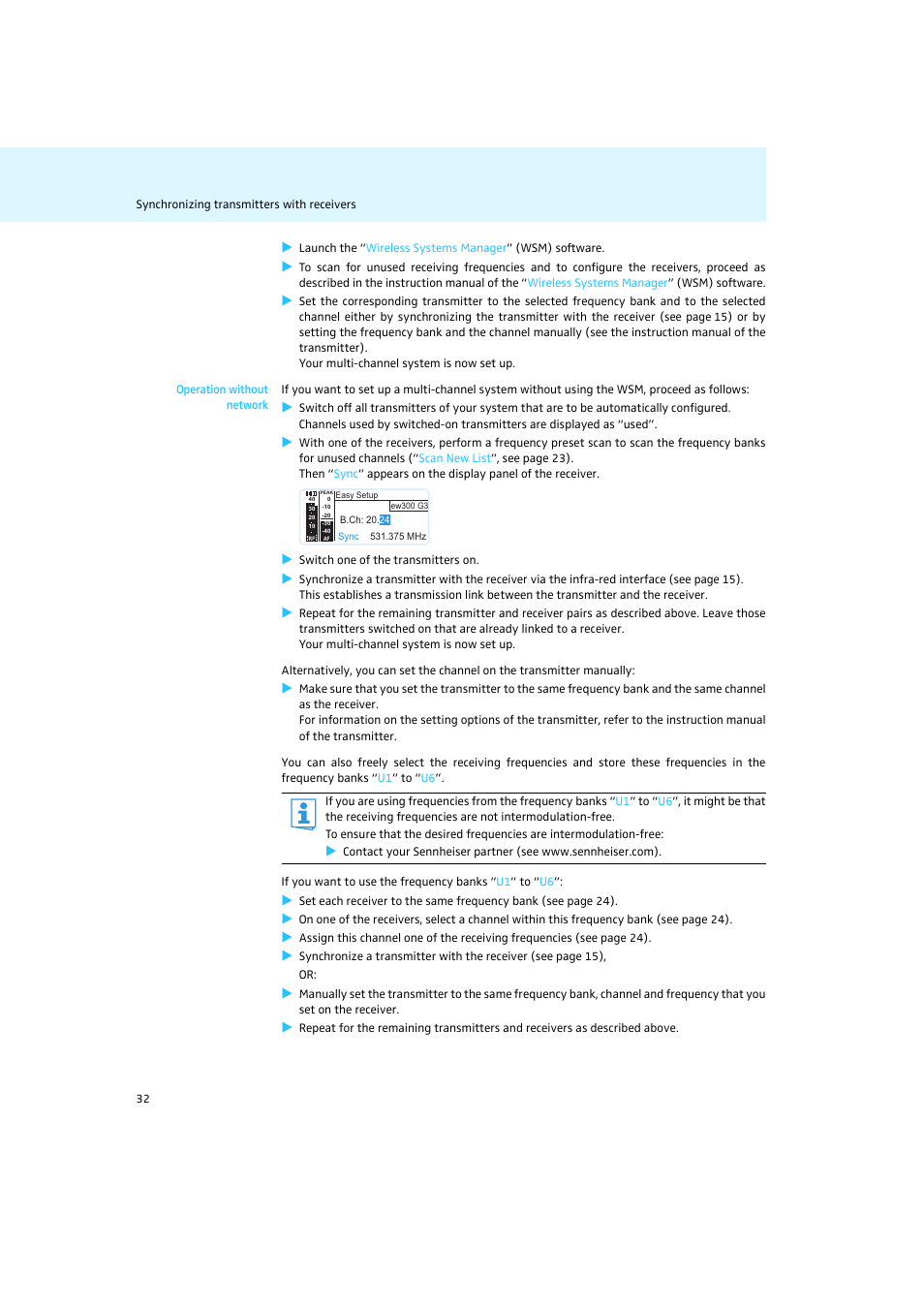 Sennheiser Rack-mount Receivers EM 2050 User Manual | Page 33 / 44