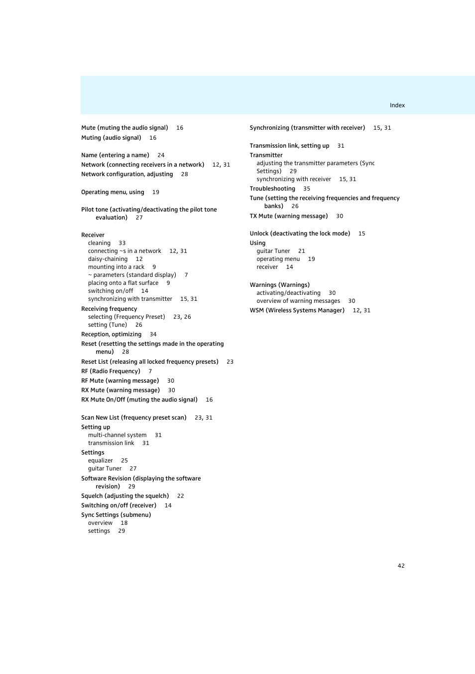 Sennheiser Rack-mount Receivers EM 2050 User Manual | Page 43 / 44