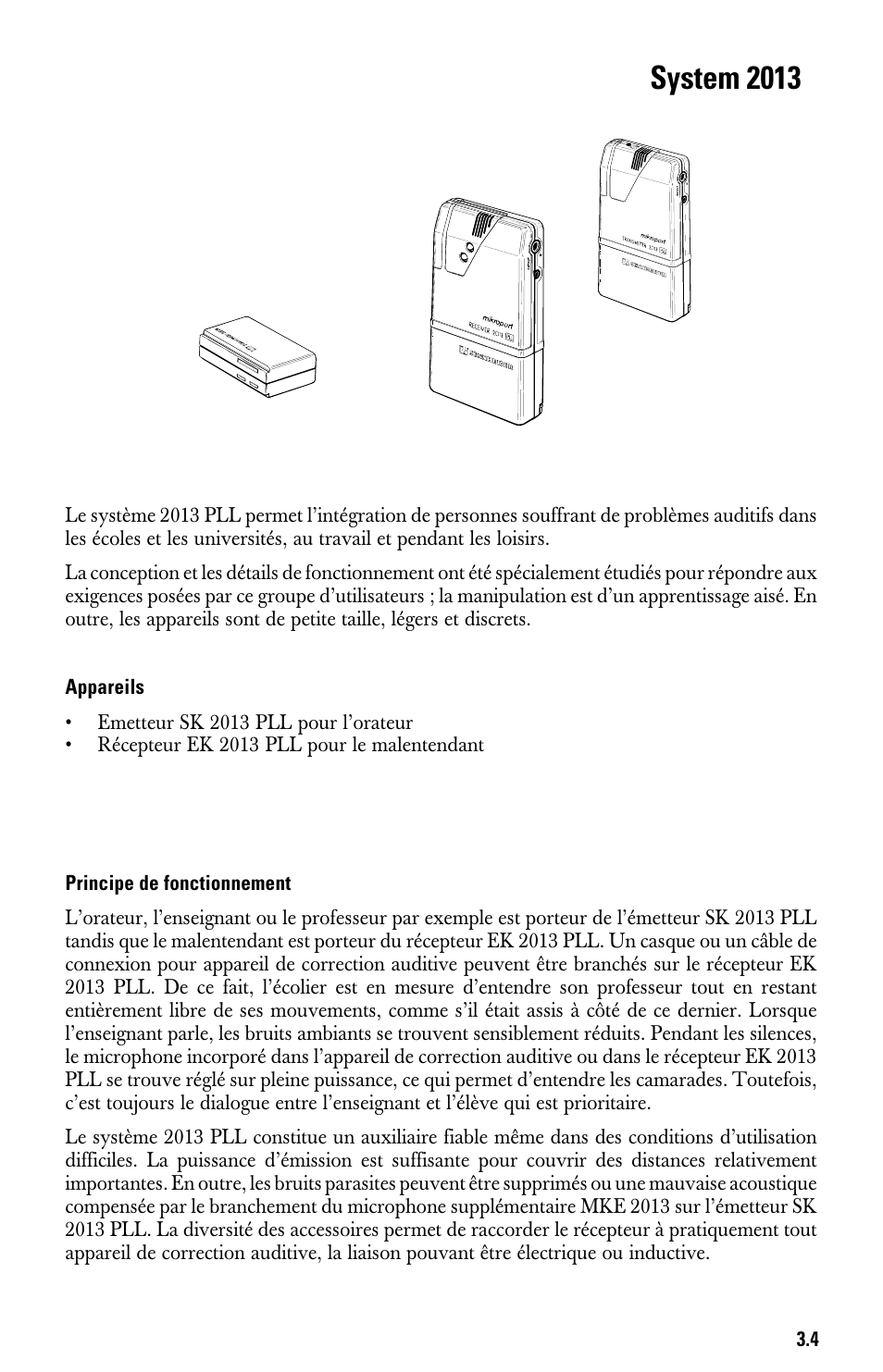 System 2013, Principe de fonctionnement | Sennheiser System 2013 PLL User Manual | Page 39 / 69