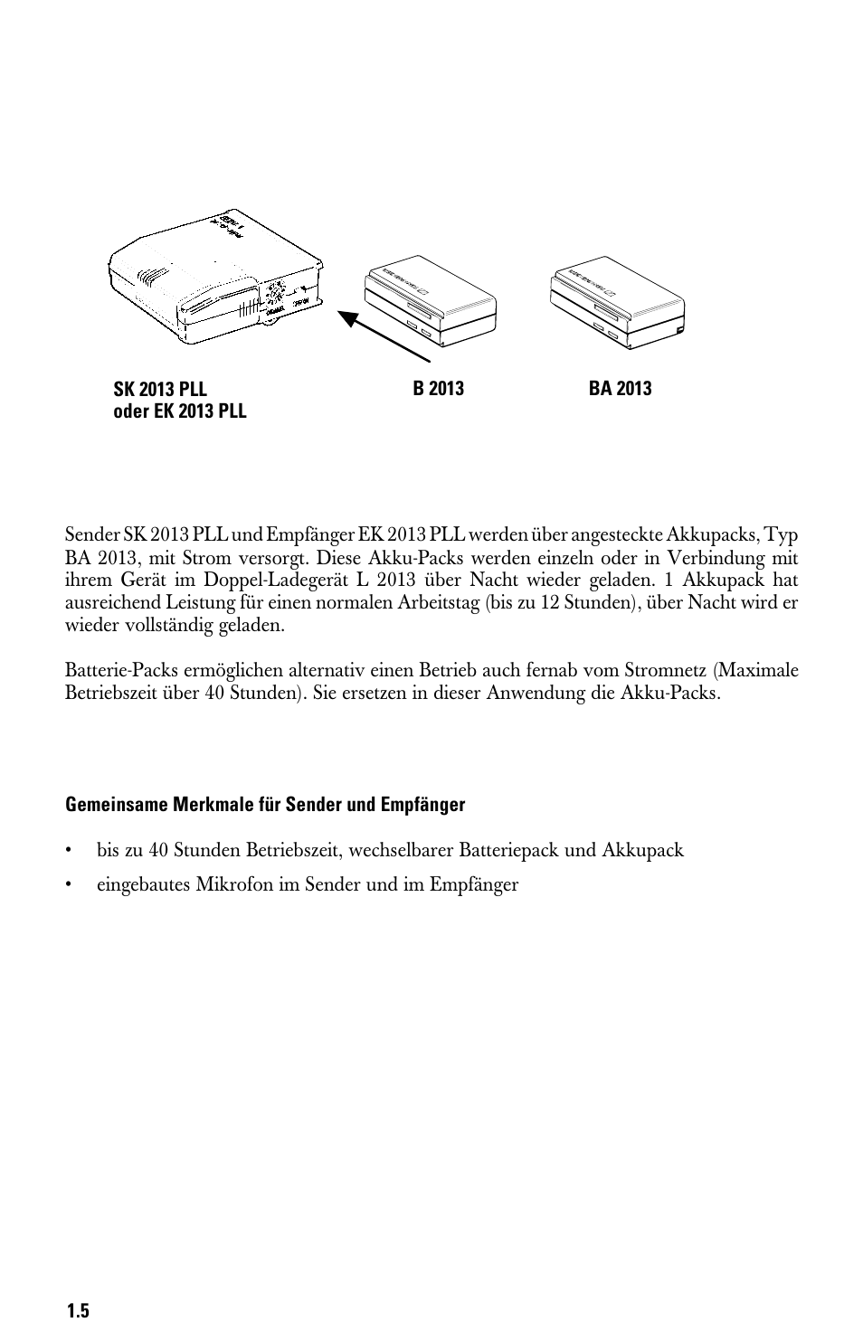 Gemeinsame merkmale für sender und empfänger | Sennheiser System 2013 PLL User Manual | Page 6 / 69