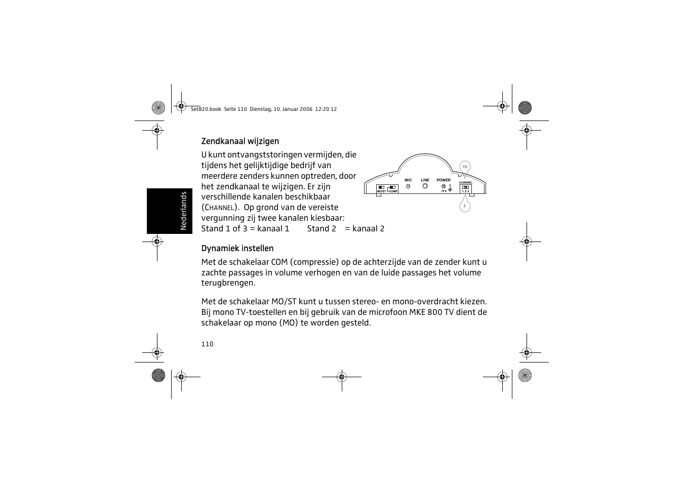 Sennheiser Set 820 User Manual | Page 110 / 148