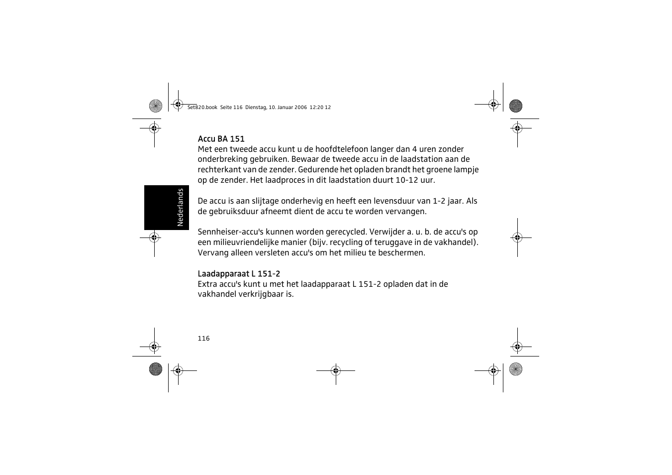 Sennheiser Set 820 User Manual | Page 116 / 148