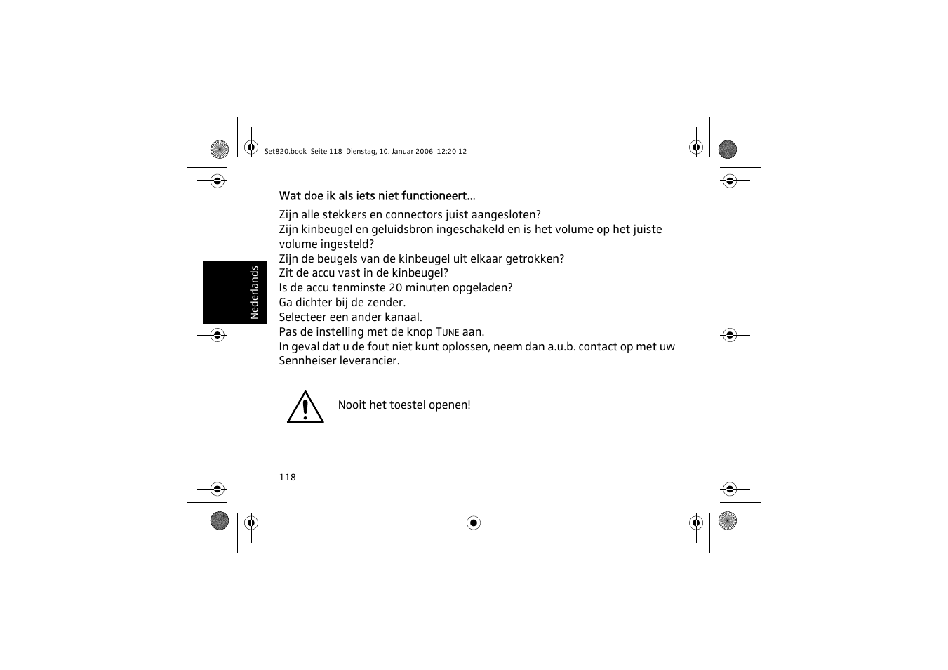 Sennheiser Set 820 User Manual | Page 118 / 148