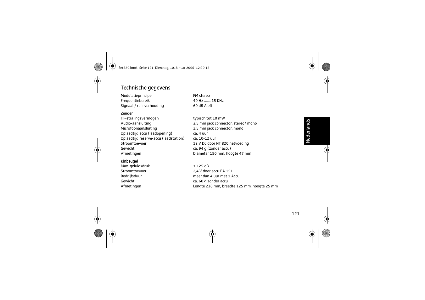 Sennheiser Set 820 User Manual | Page 121 / 148
