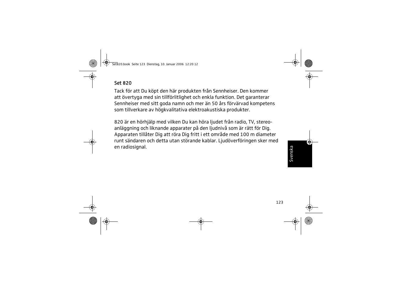 Sennheiser Set 820 User Manual | Page 123 / 148