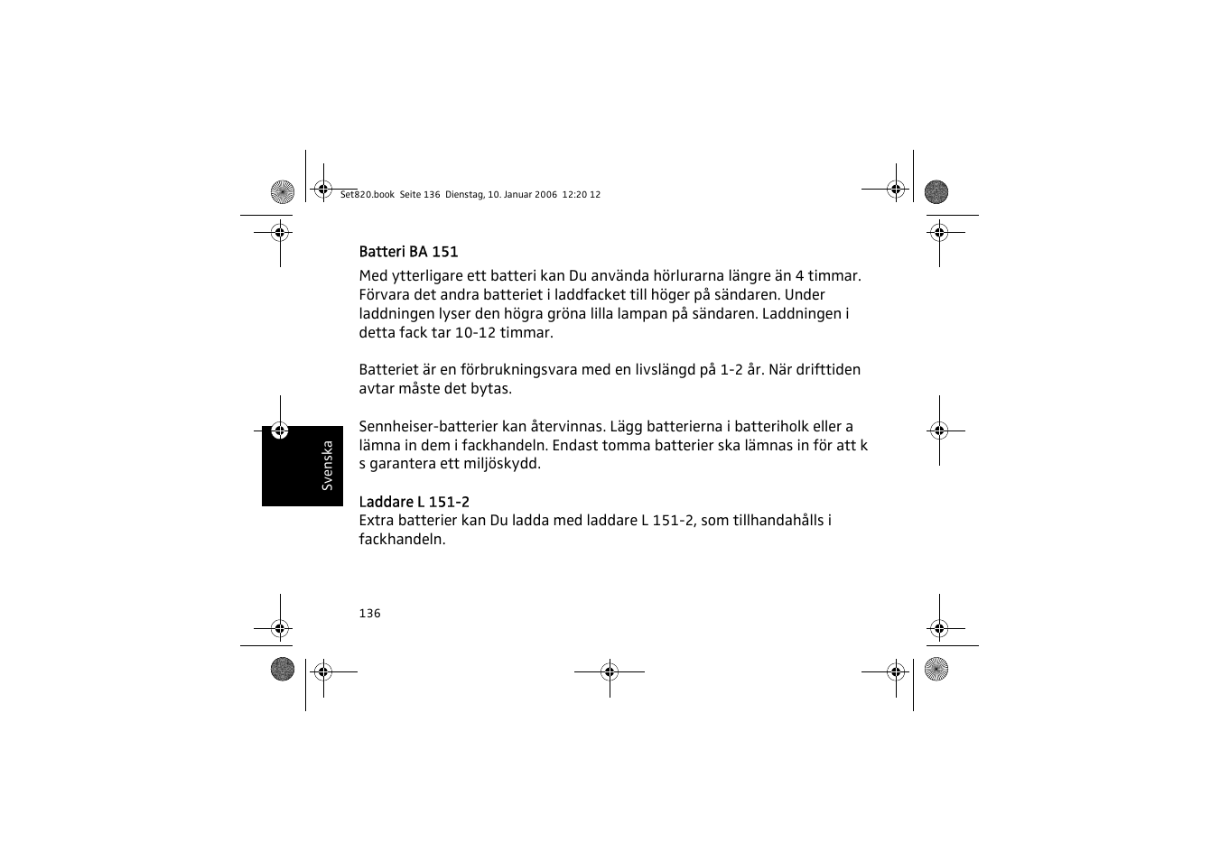 Sennheiser Set 820 User Manual | Page 136 / 148