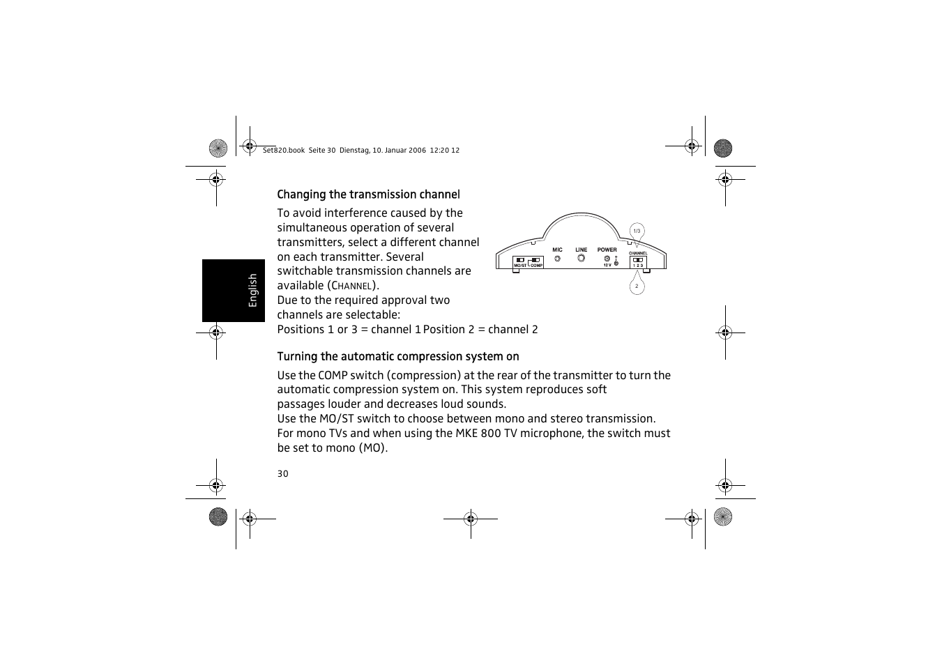 Sennheiser Set 820 User Manual | Page 30 / 148