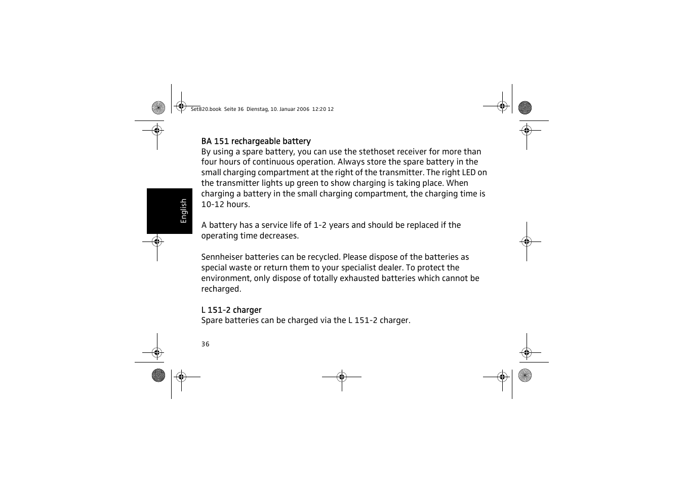 Sennheiser Set 820 User Manual | Page 36 / 148