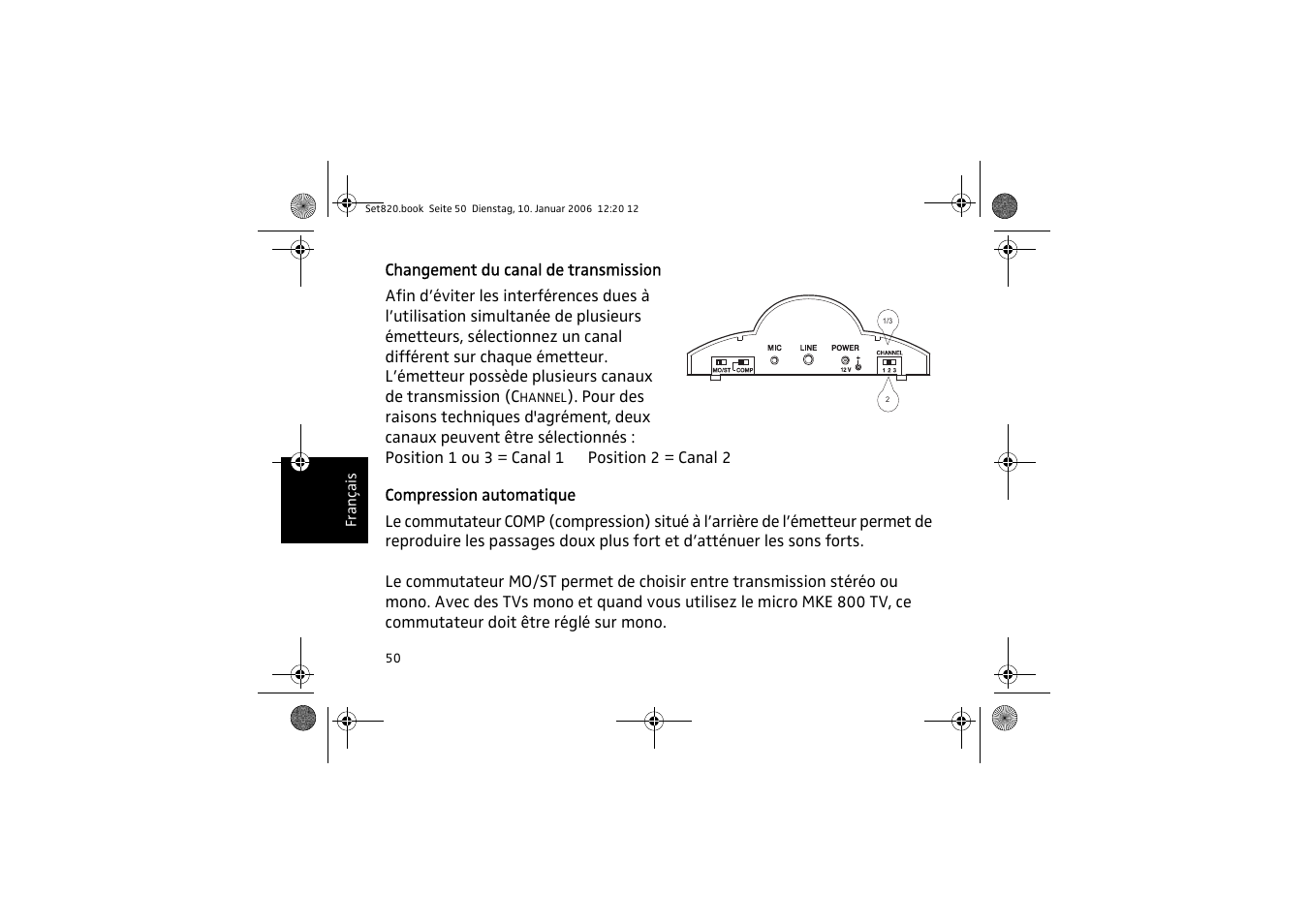Sennheiser Set 820 User Manual | Page 50 / 148