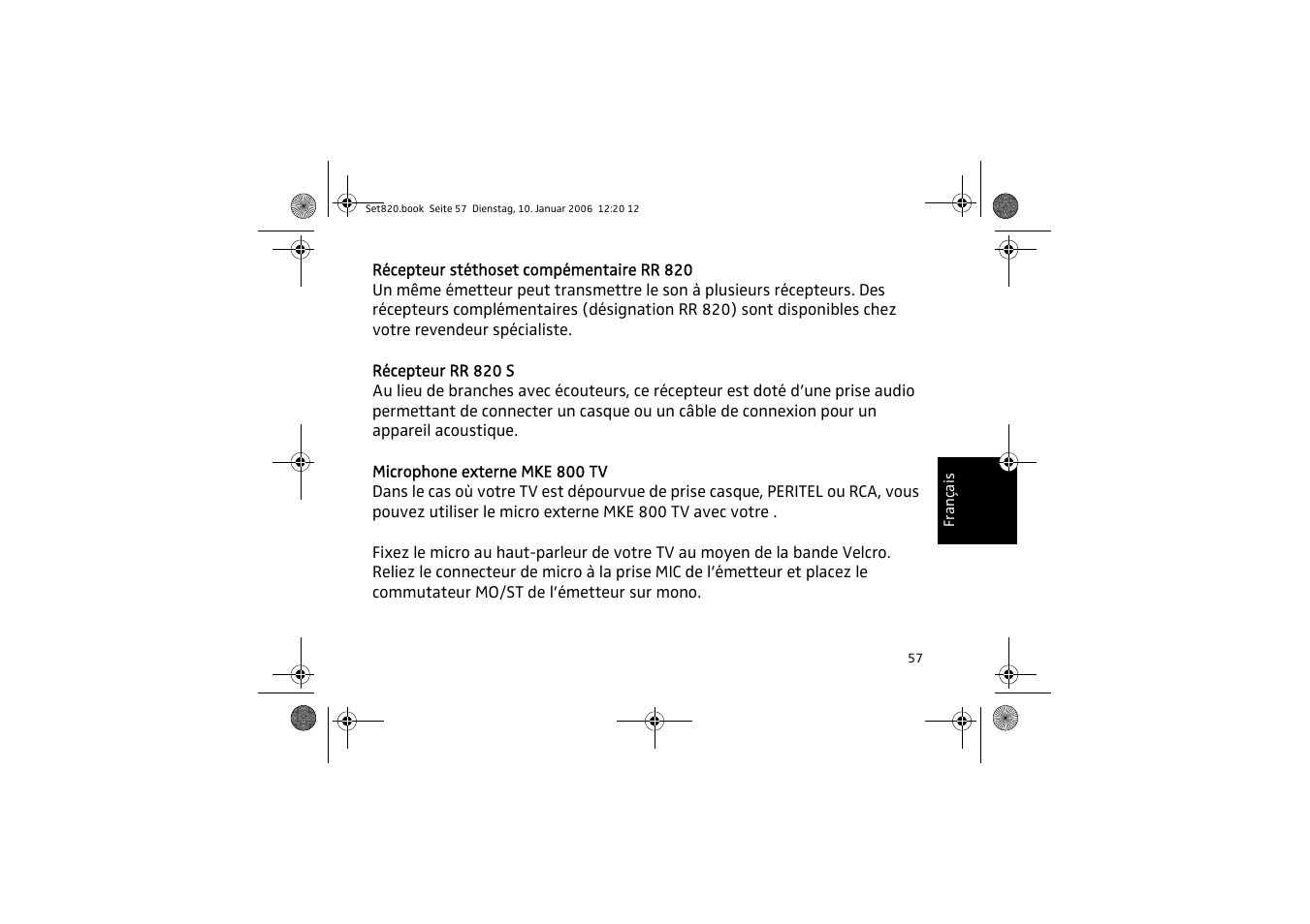 Sennheiser Set 820 User Manual | Page 57 / 148
