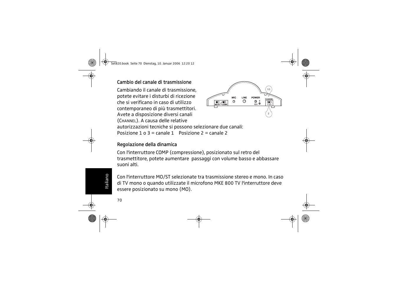 Sennheiser Set 820 User Manual | Page 70 / 148