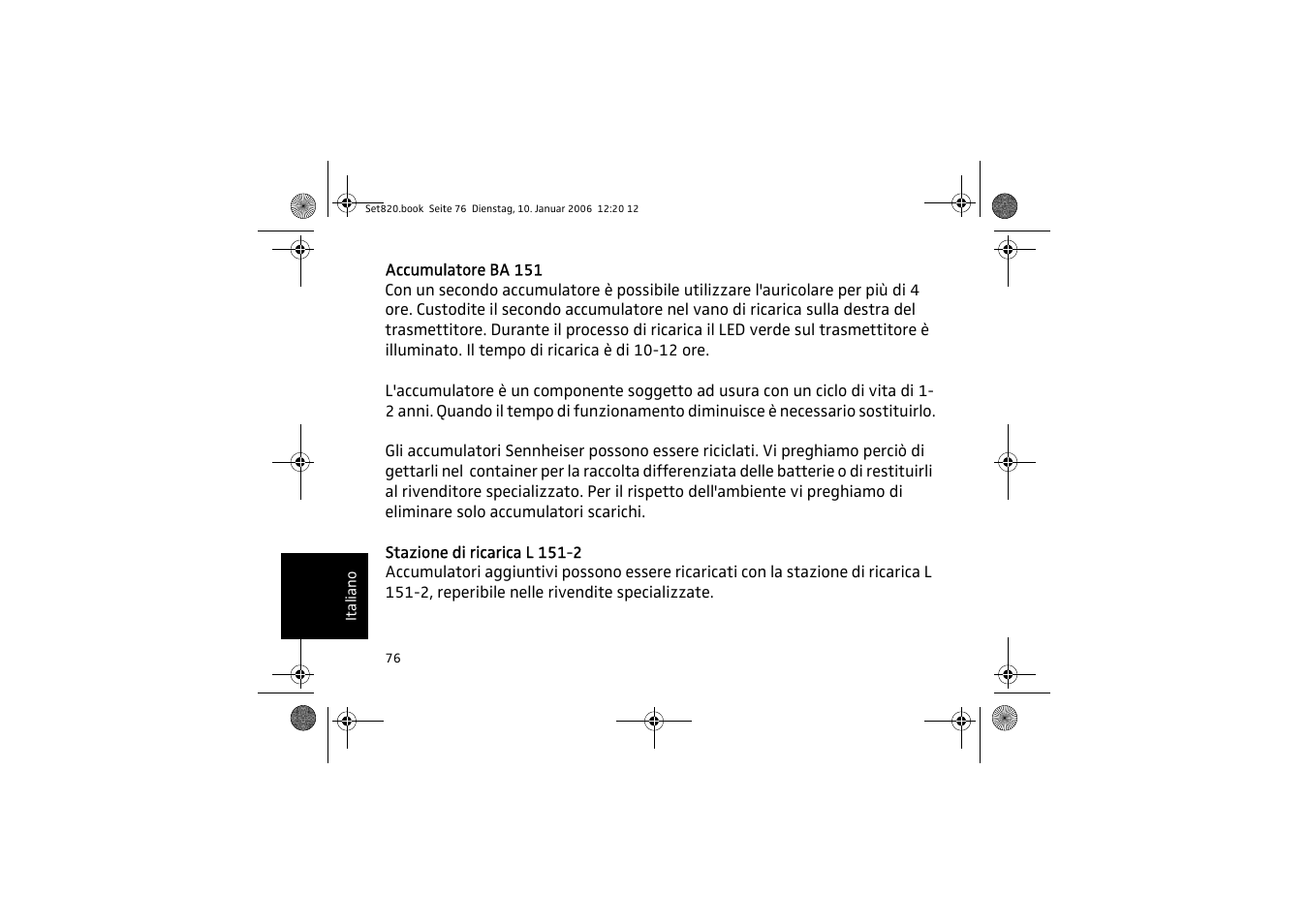 Sennheiser Set 820 User Manual | Page 76 / 148