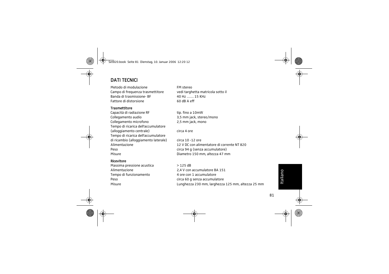 Sennheiser Set 820 User Manual | Page 81 / 148