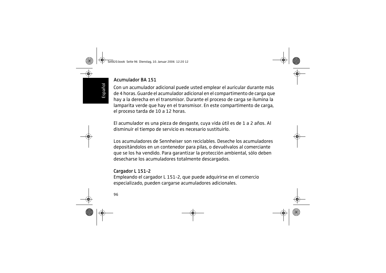Sennheiser Set 820 User Manual | Page 96 / 148