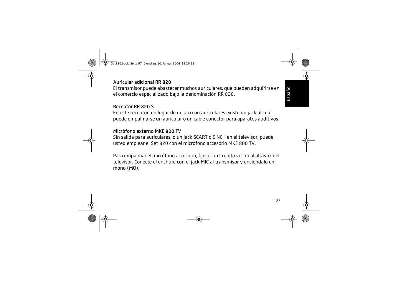 Sennheiser Set 820 User Manual | Page 97 / 148