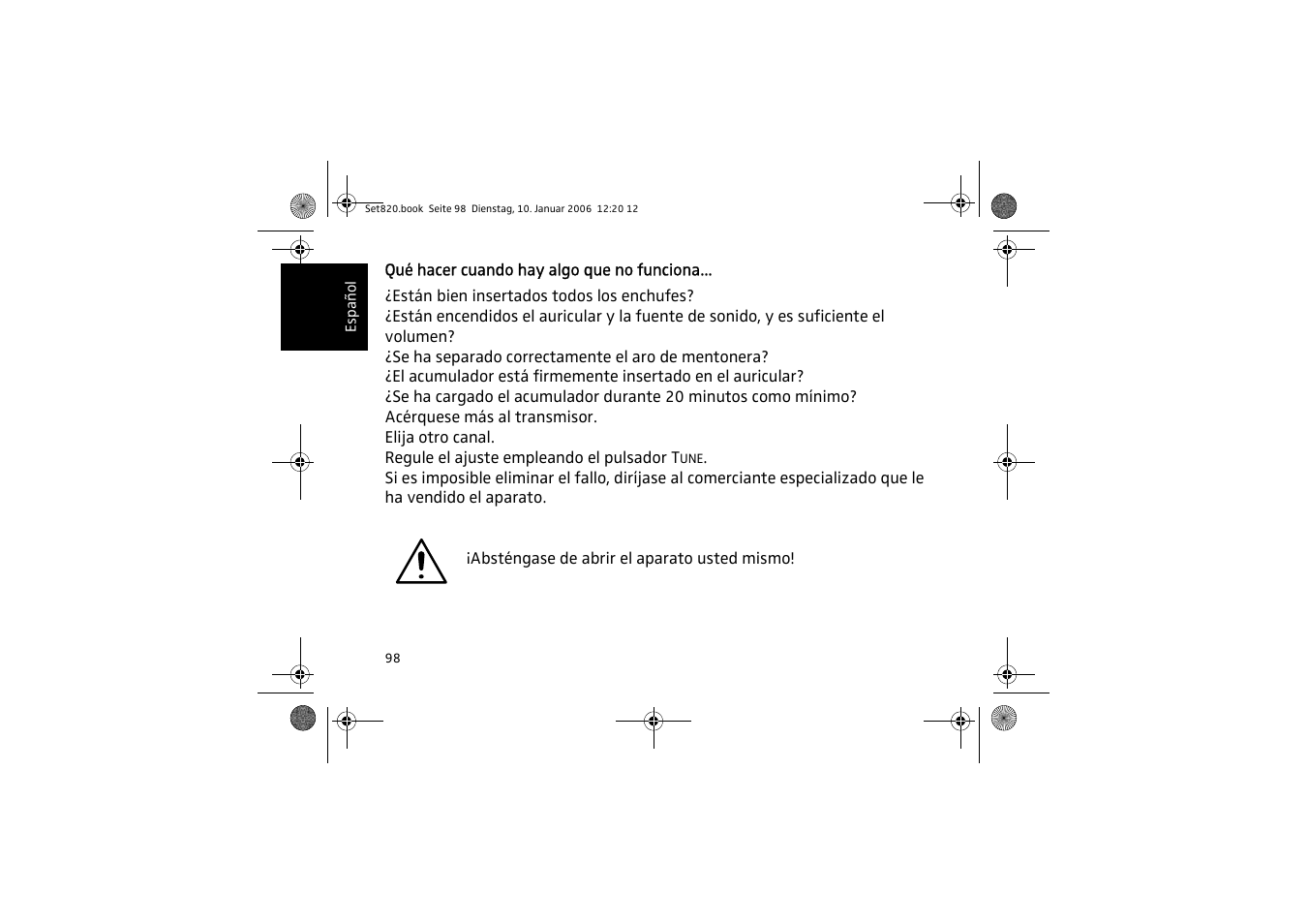 Sennheiser Set 820 User Manual | Page 98 / 148