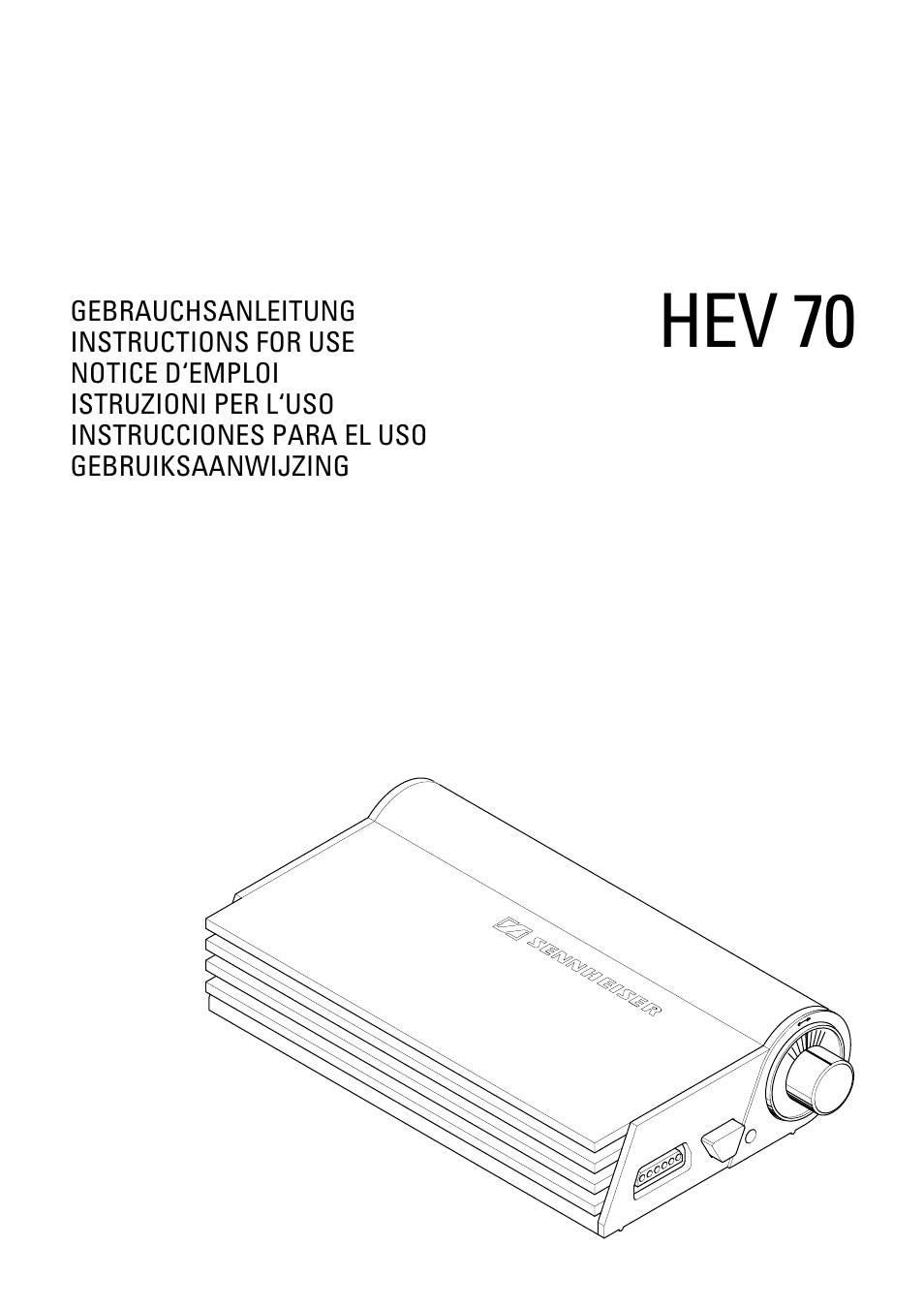 Hev 70 | Sennheiser Electrostatic Amplifier HEV70 User Manual | Page 10 / 19