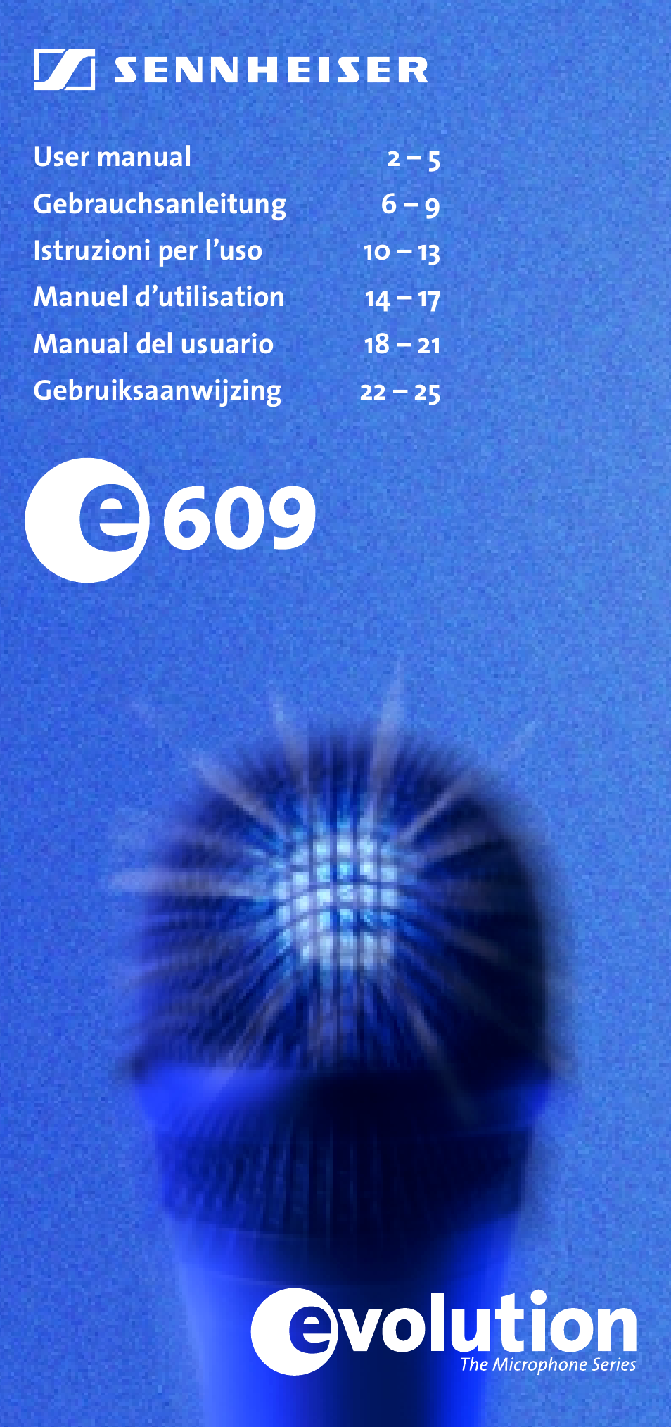 Sennheiser E 609 User Manual | 26 pages