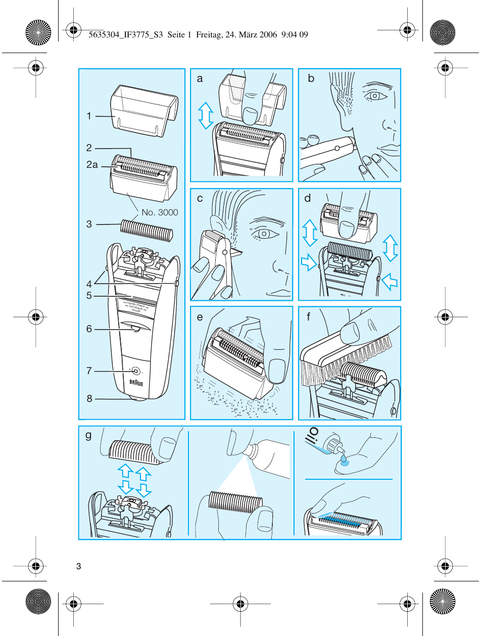 Fe g a b | Braun 3775 User Manual | Page 3 / 50