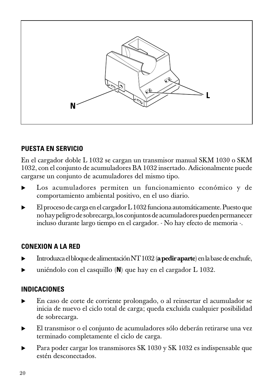 Sennheiser Double Charger L 1032 User Manual | Page 20 / 28