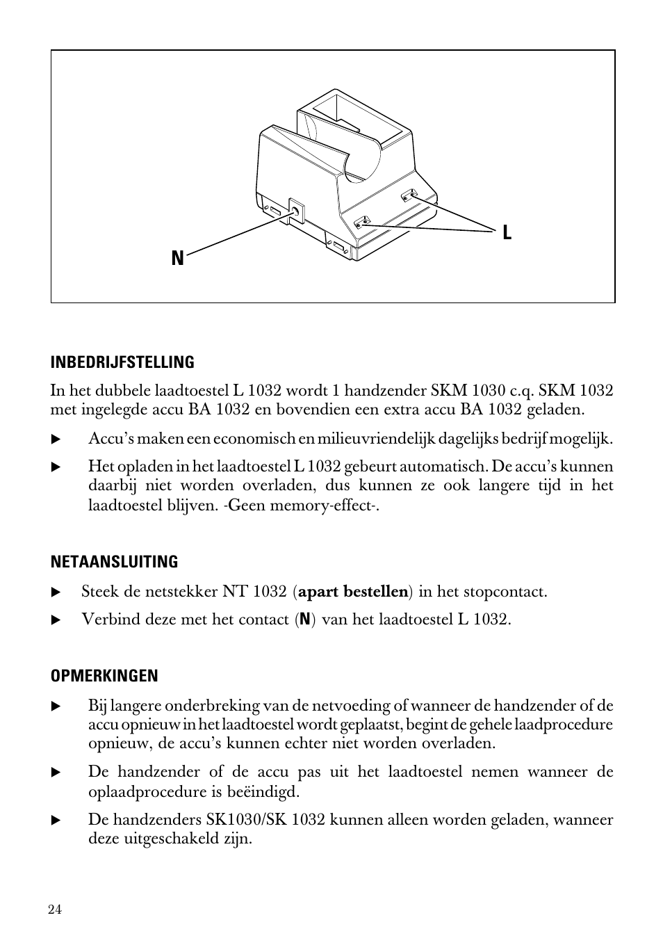 Sennheiser Double Charger L 1032 User Manual | Page 24 / 28