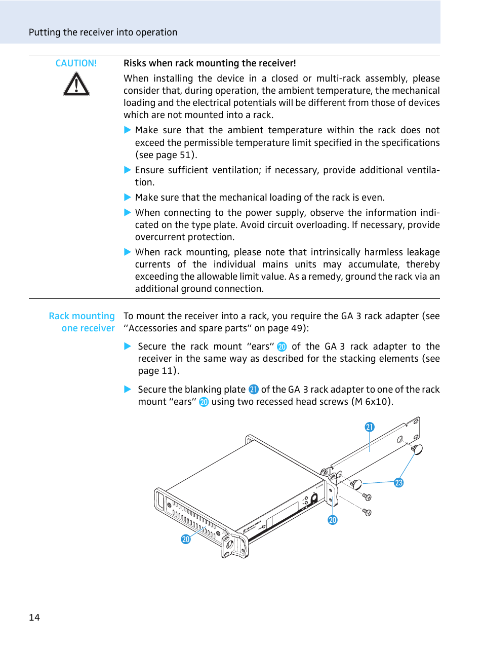 Sennheiser evolution wireless series EM 100 User Manual | Page 15 / 59