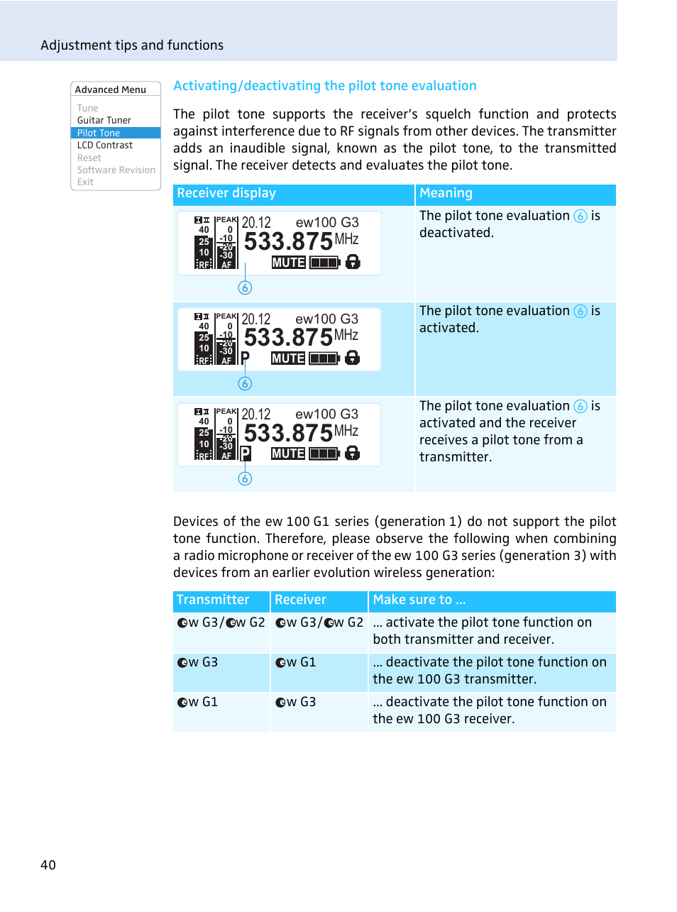 Sennheiser evolution wireless series EM 100 User Manual | Page 41 / 59
