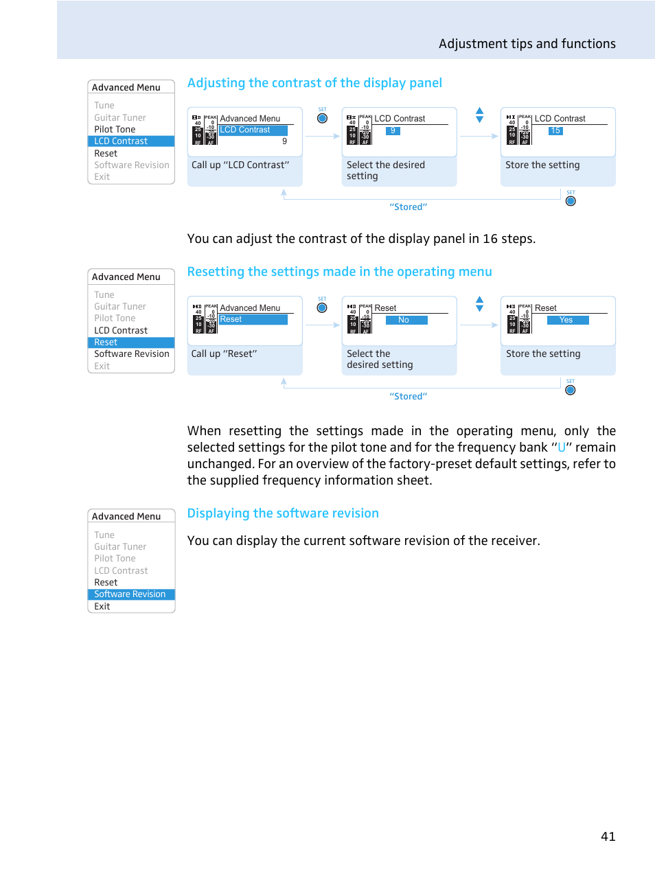 Sennheiser evolution wireless series EM 100 User Manual | Page 42 / 59