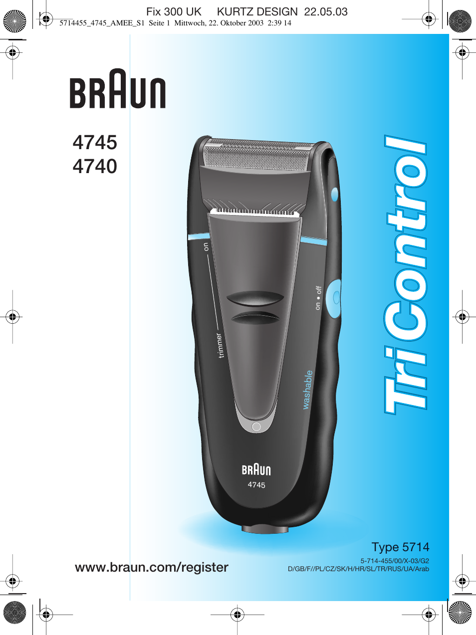 Braun 4745 User Manual | 39 pages