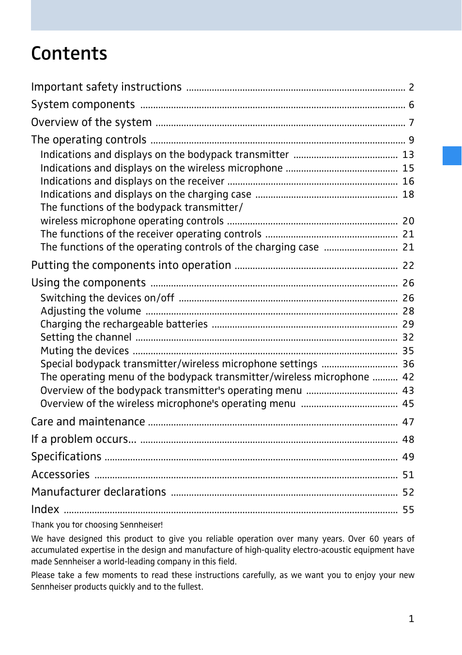 Sennheiser 2020 User Manual | Page 3 / 60