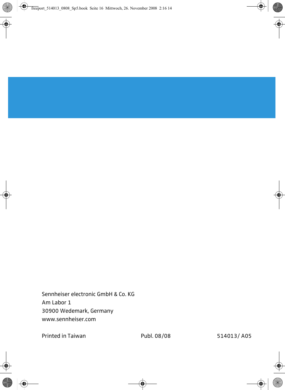 Sennheiser Freeport User Manual | Page 16 / 16