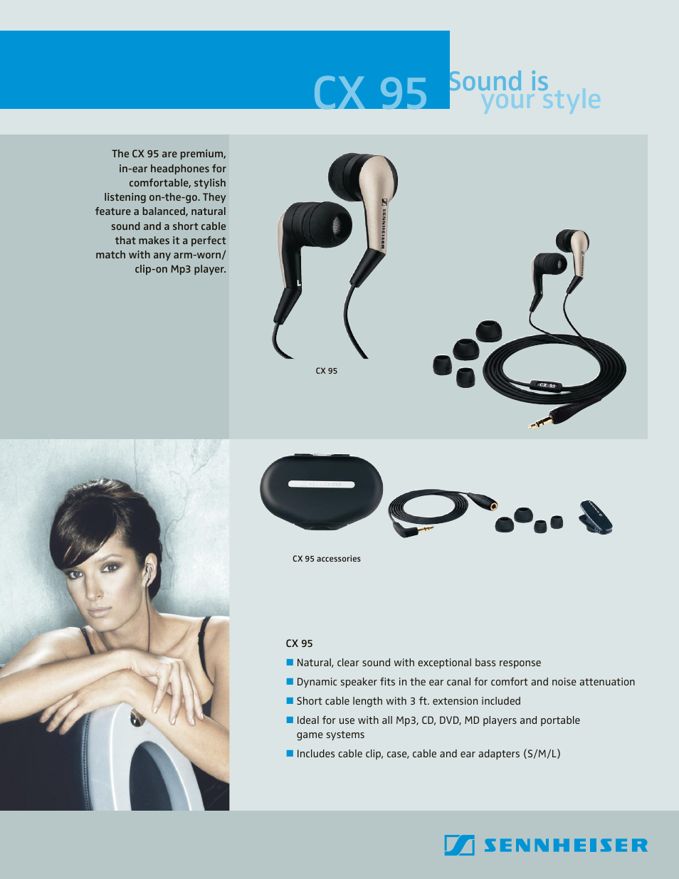 Sennheiser CX 95 User Manual | 2 pages