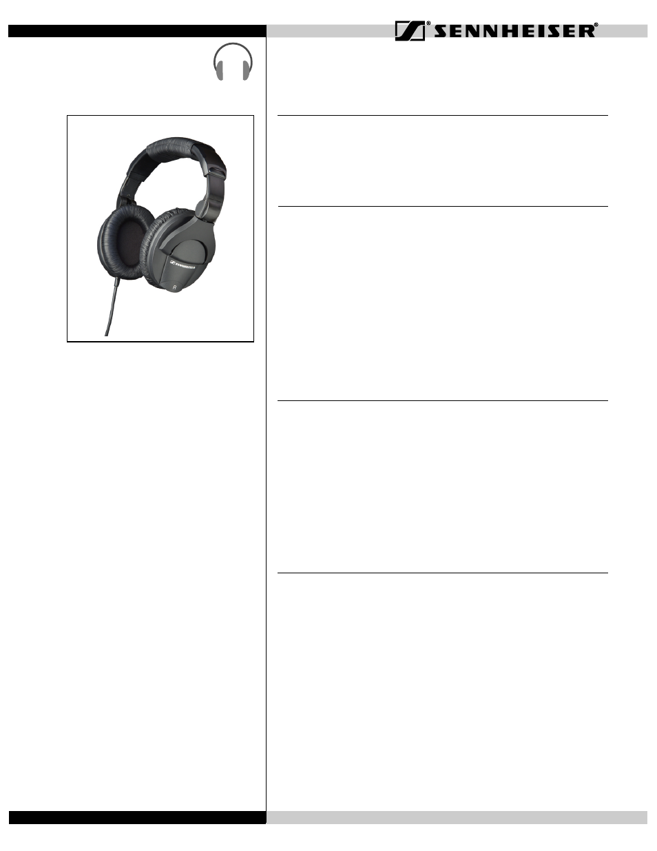 Sennheiser CX HD 280 User Manual | 1 page