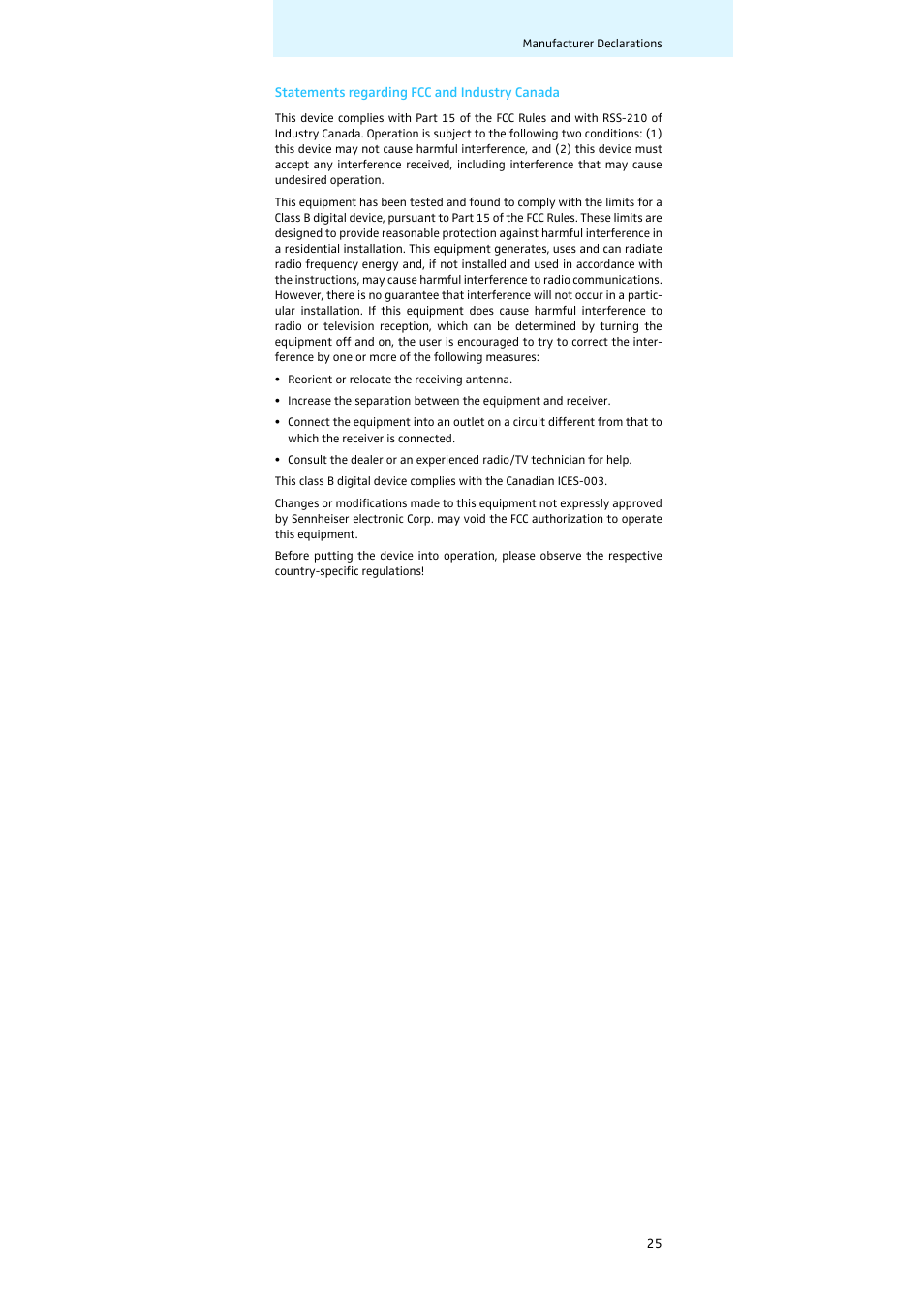 Sennheiser Diversity Receiver EK 100 G3 User Manual | Page 26 / 28