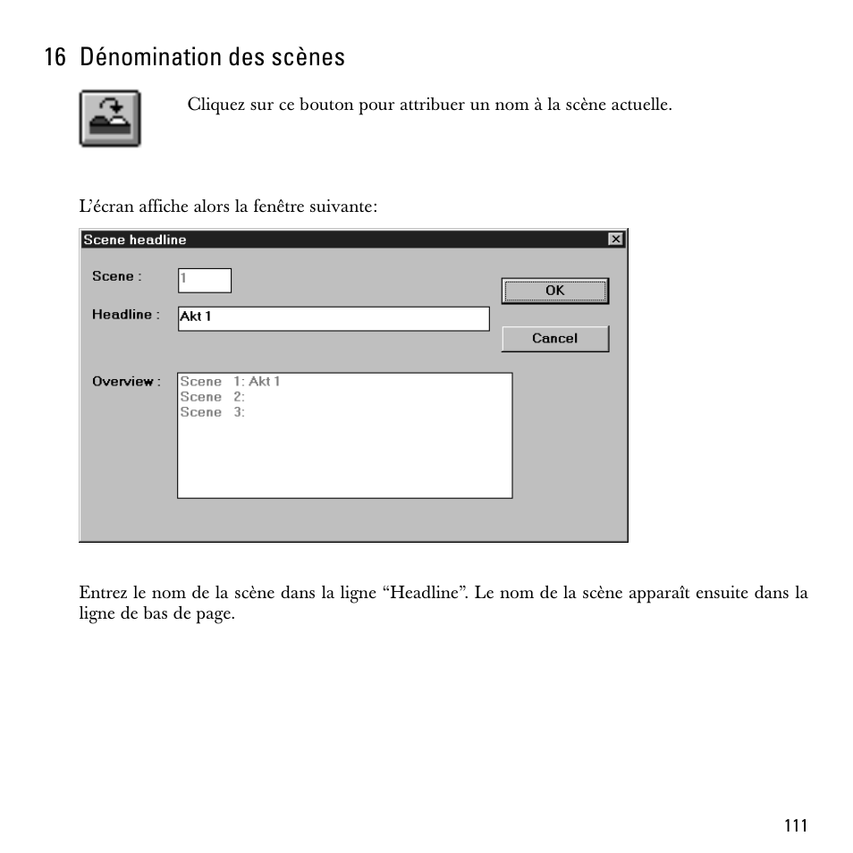 16 dénomination des scènes | Sennheiser S-MCD 3000 HP User Manual | Page 111 / 134