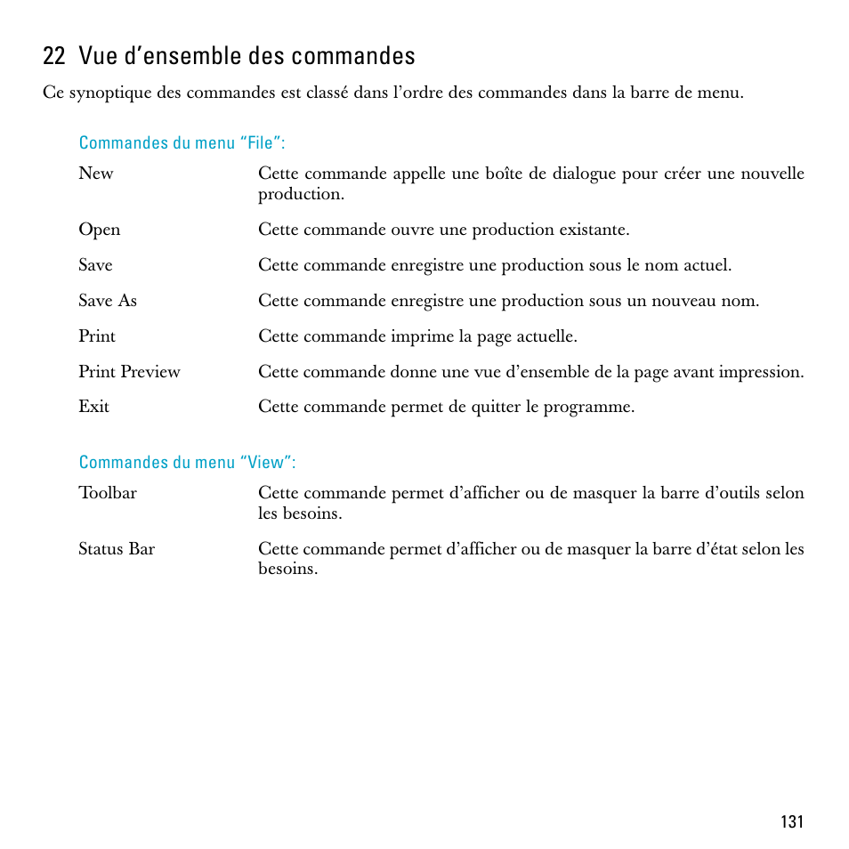 22 vue d’ensemble des commandes | Sennheiser S-MCD 3000 HP User Manual | Page 131 / 134