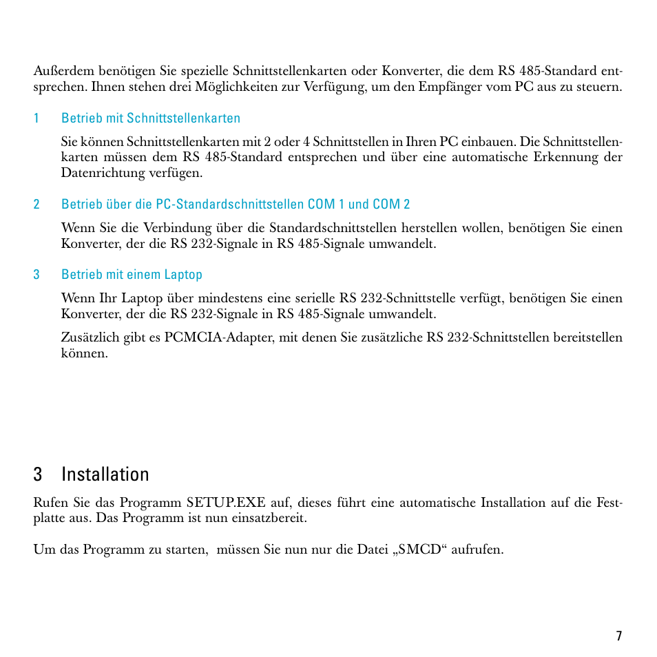 3 installation, 3installation | Sennheiser S-MCD 3000 HP User Manual | Page 7 / 134