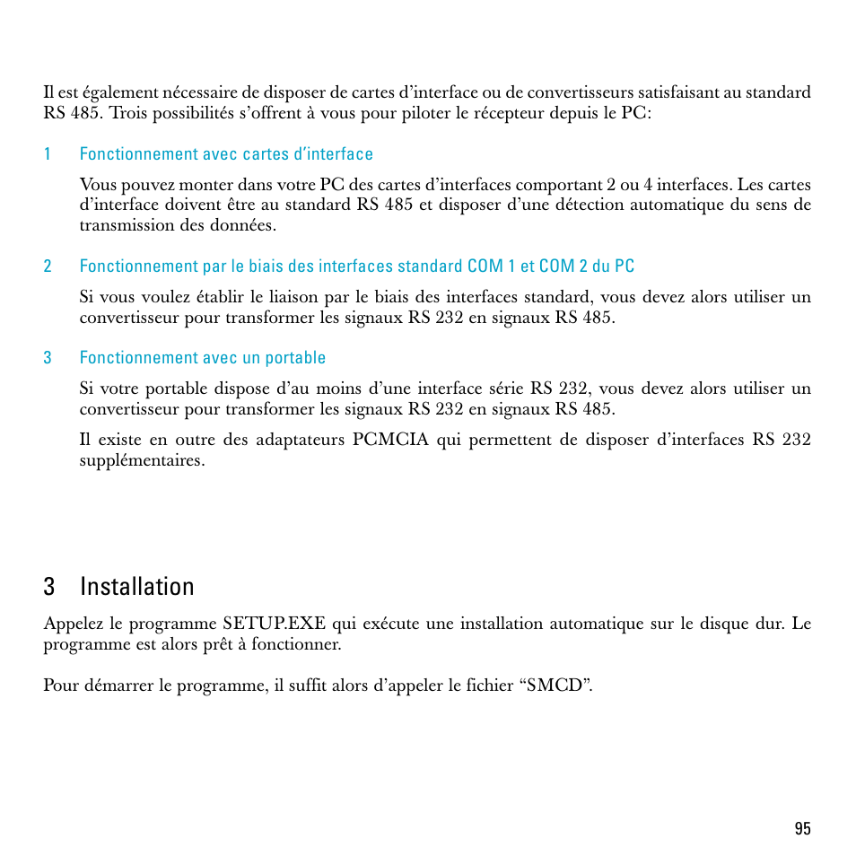3 installation, 3installation | Sennheiser S-MCD 3000 HP User Manual | Page 95 / 134