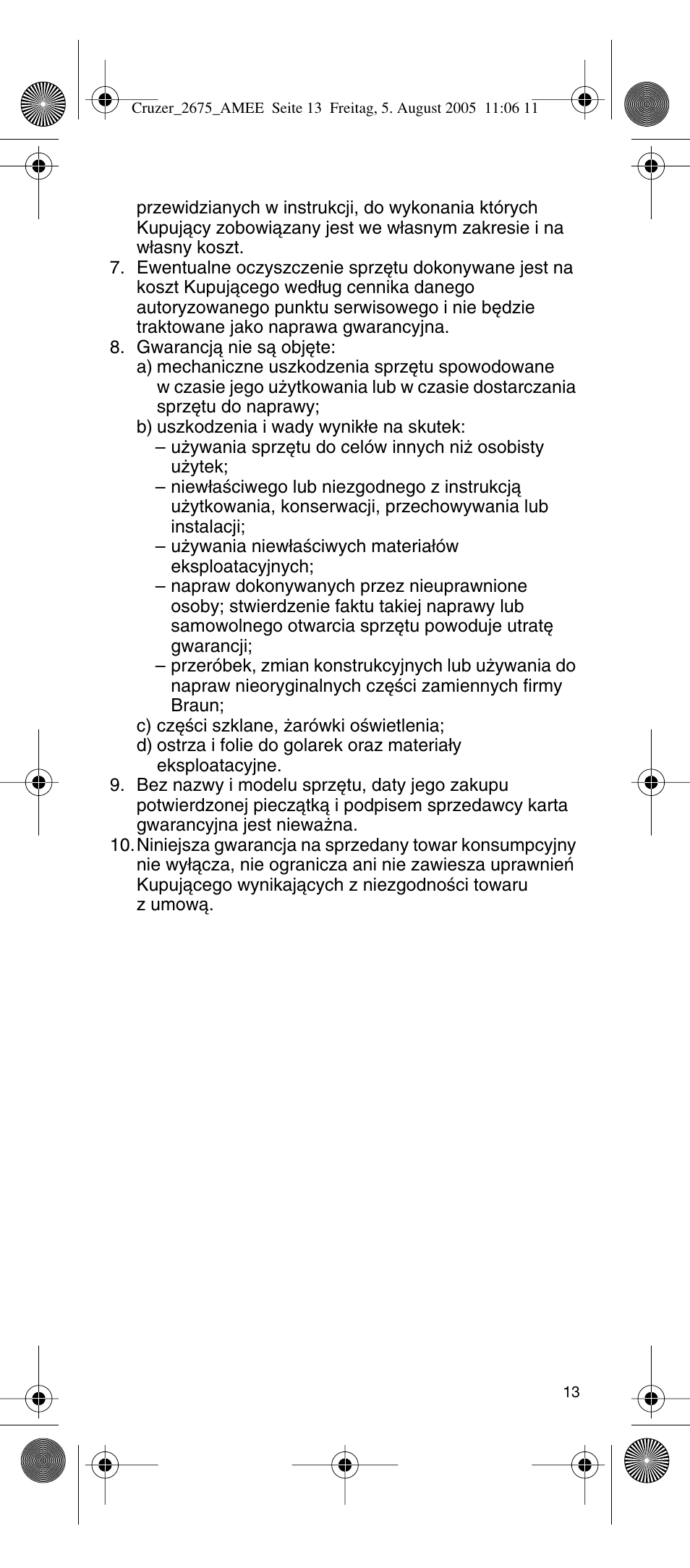 Braun 2675 User Manual | Page 13 / 50