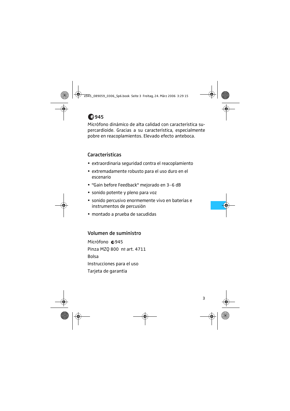 Sennheiser Evolution e 912 User Manual | Page 3 / 10