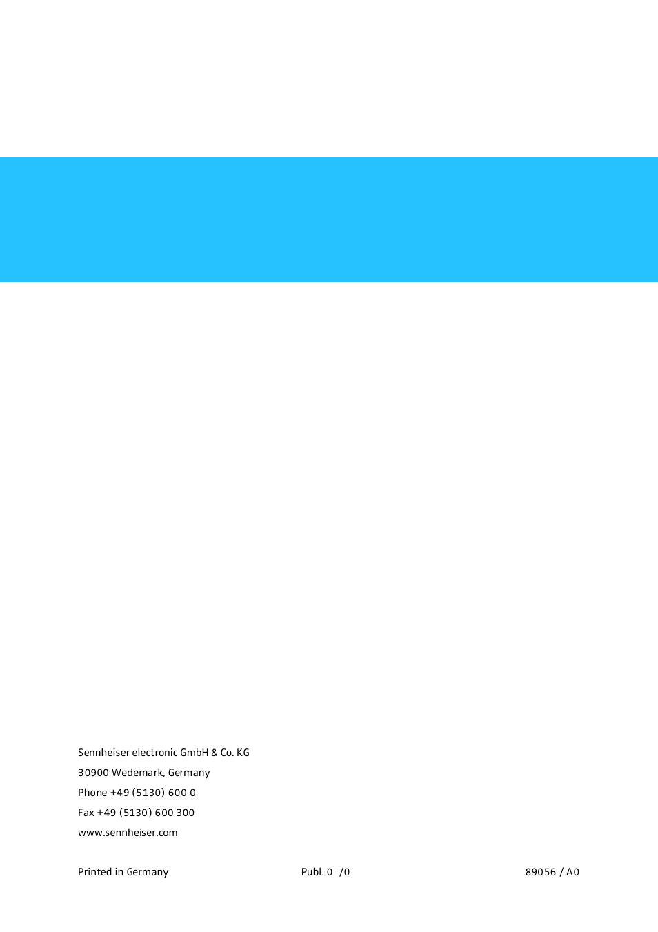 Sennheiser Work Light User Manual | Page 10 / 10