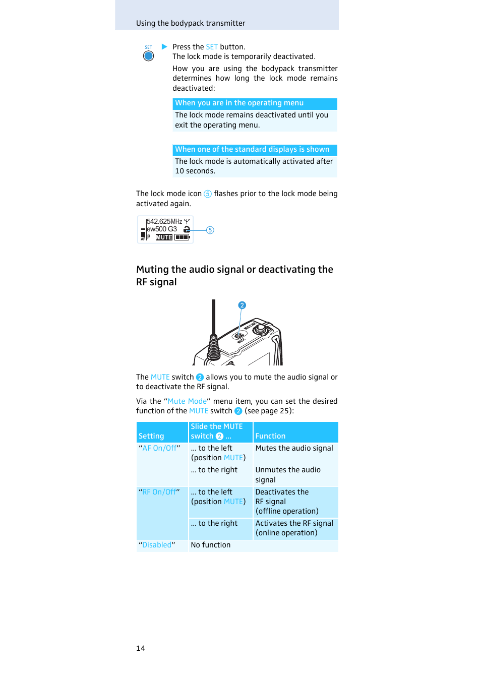 Sennheiser SK 500 G3 User Manual | Page 15 / 42
