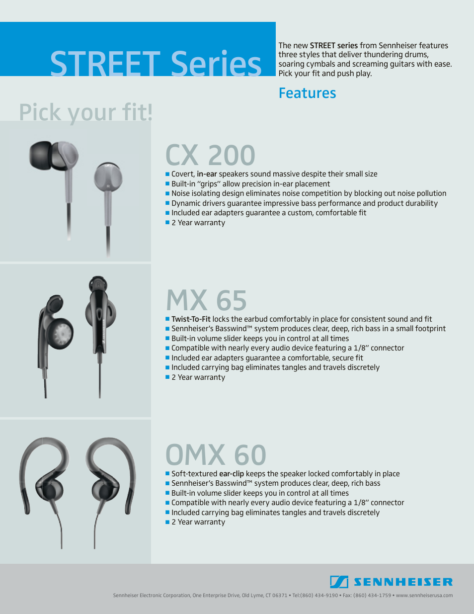 Sennheiser CX200 User Manual | 2 pages